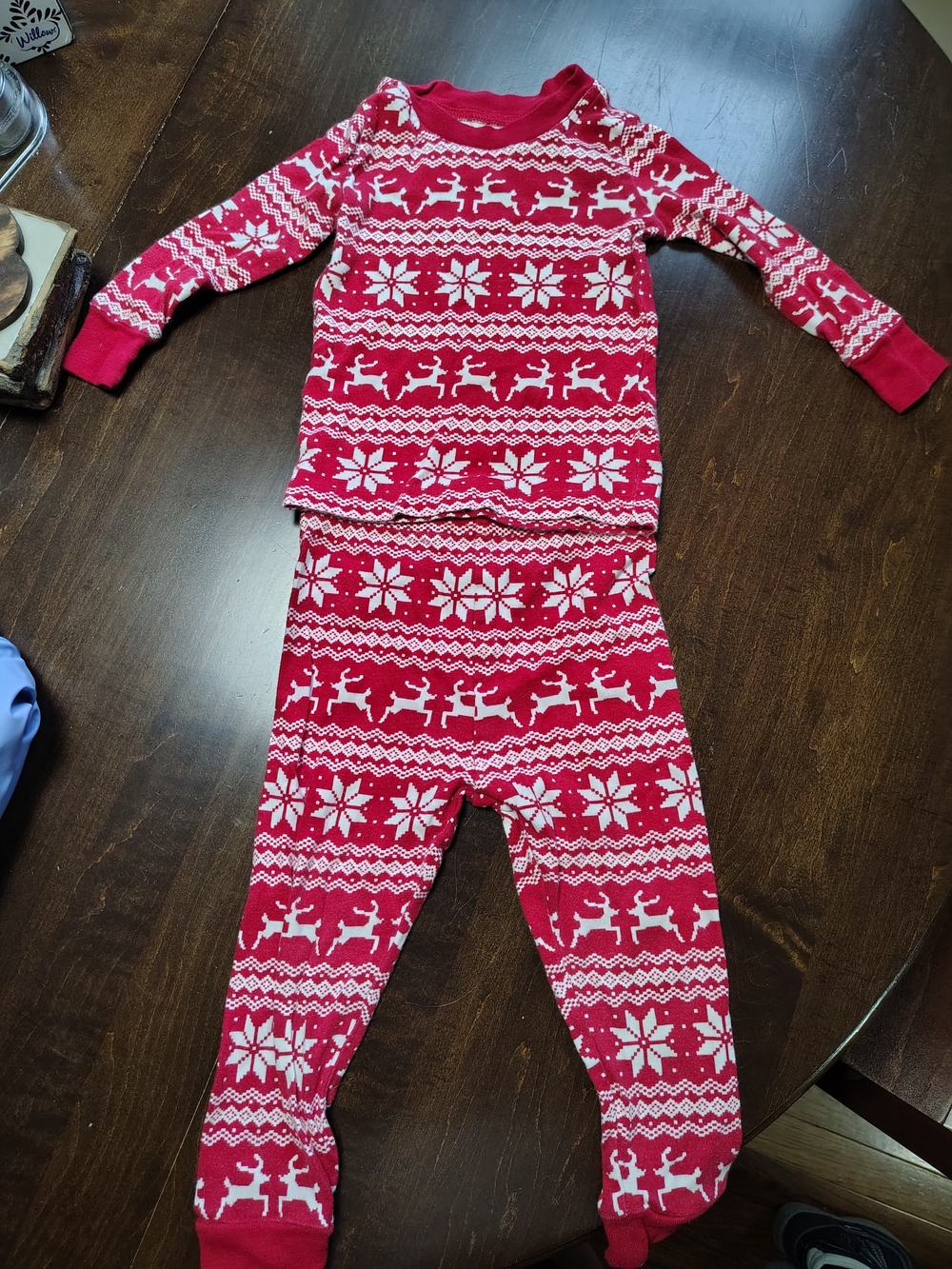 Pottery Barn Kids Reindeer Pajama Set
